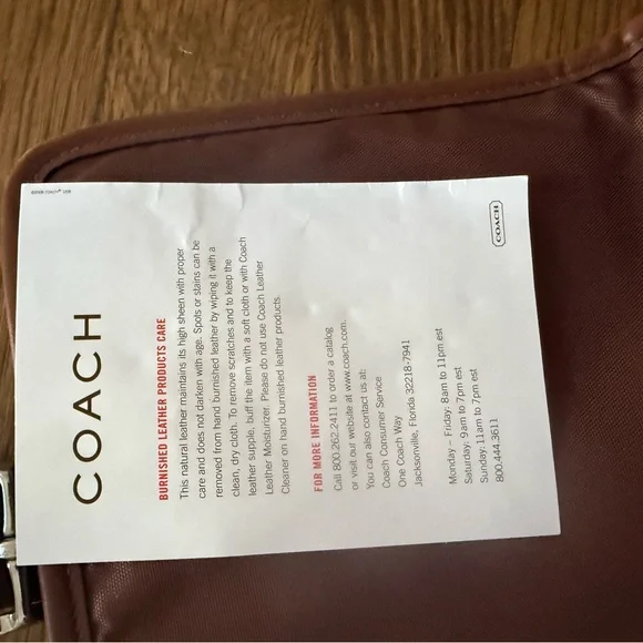 Coach Tan Leather Men's Briefcase